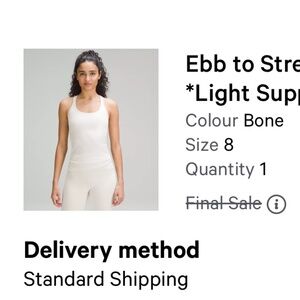 Lululemon ebb bone